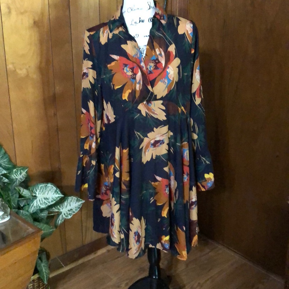 Umgee L/S Swing Dress NWOT